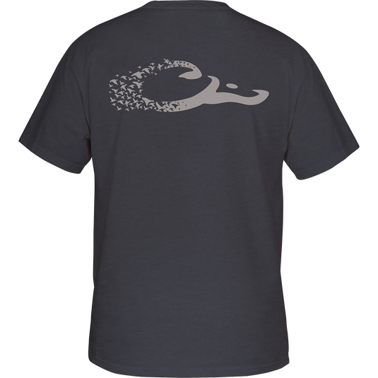 Drake Duck Logo T-Shirt with hi-res Drake Waterfowl logo on the back, featuring a tagless neck label for comfort.