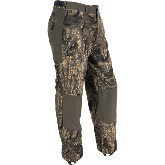 MST Jean Cut Fleece-lined Under Wader Pant 2.0 - Realtree Timber, showcasing reinforced knee patches and front slash pockets, ideal for wearing under waders.