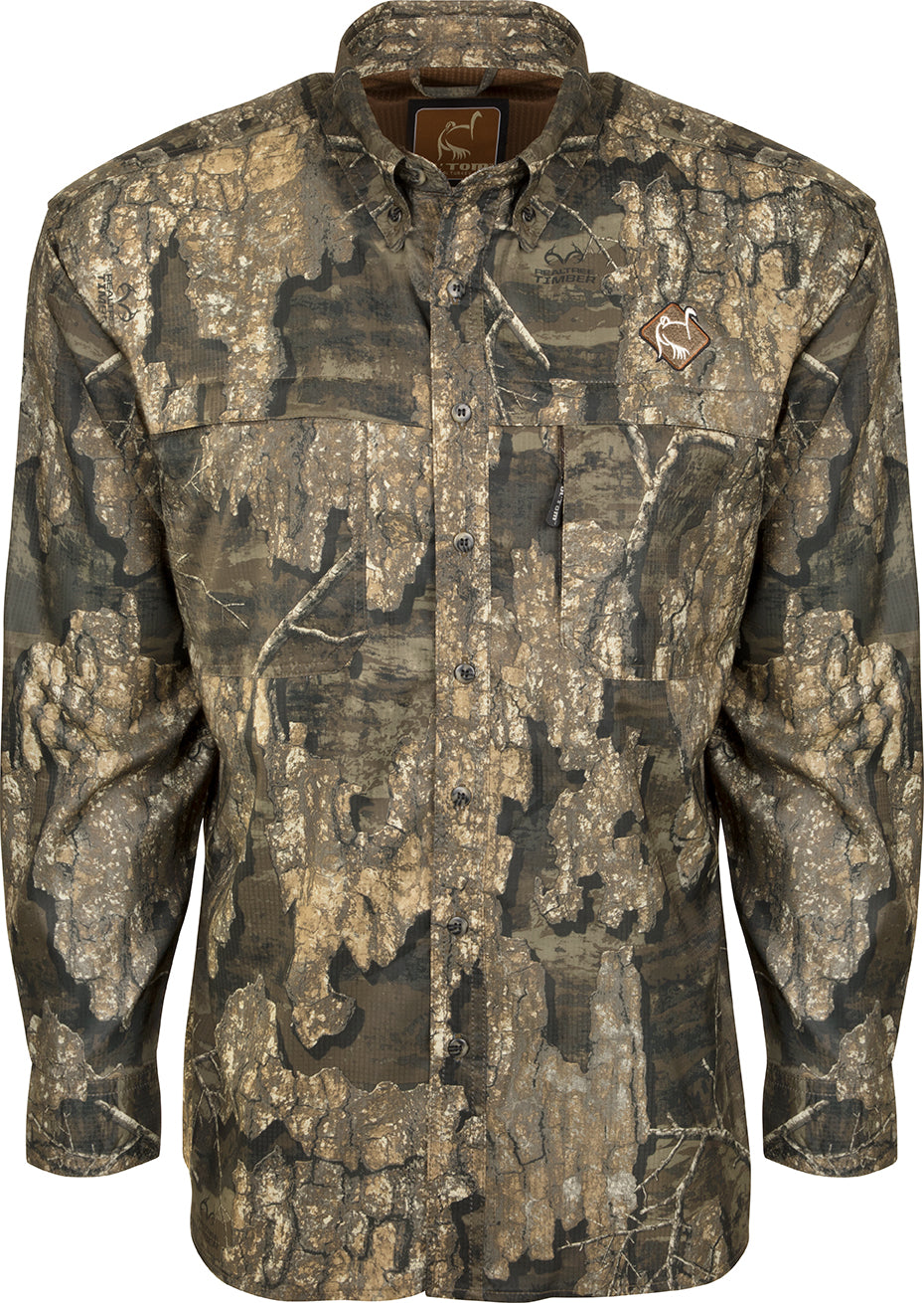OL Tom Mesh Back Flyweight Shirt with Spine Pad Realtree Timber / Small